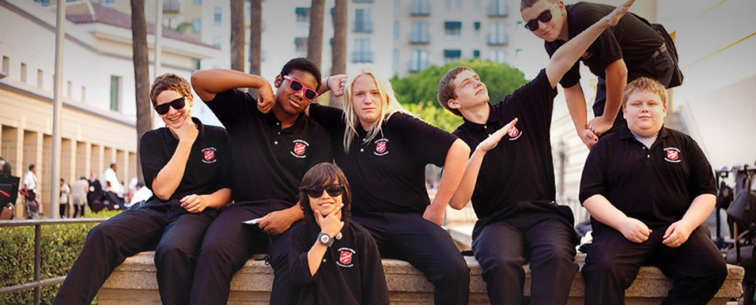 Salvationists posing posing