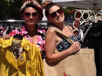 Women holding bags by Salvonista van