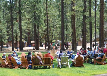 Delegates to WBC enjoy the grounds of the Salvation Army’s Pine Summit Christian Camp. Photo by Jeff Martin