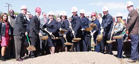 Community members gather for the groundbreaking of the San Bernardino Corps’ new facility.Photo by Ricardo Tomboc