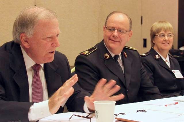 General Cox and Commissioner Silvia Cox take part in USA National Advisory Board The General and Commissioner Silvia Cox listen as Mr Bobby Lyle, chairman of the Strategic Planning Committee, shares an insight