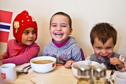 Children will receive hot meals and other assistance at the community center in Iași, Romania.