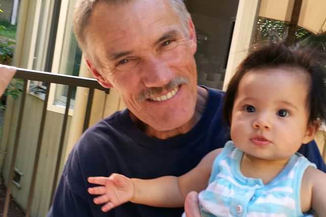 Marty Swanson and his granddaughter, Peyton