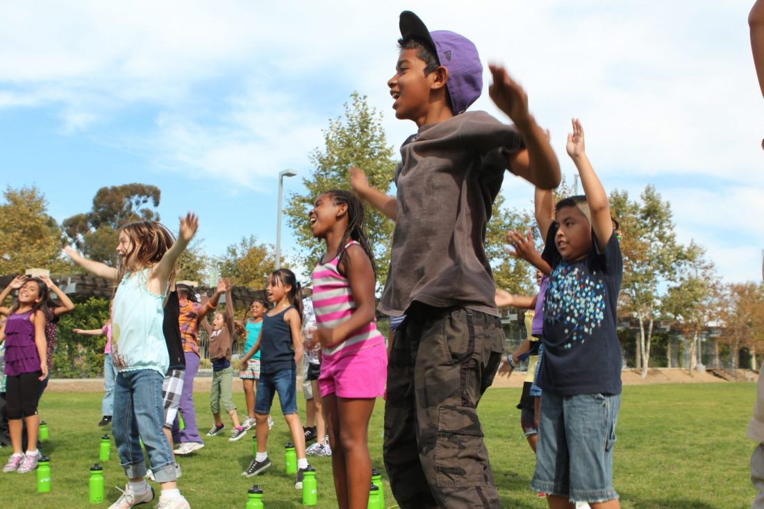 kids exercising