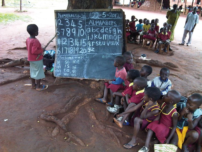 children in outdoor school