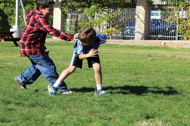 Children playing outside