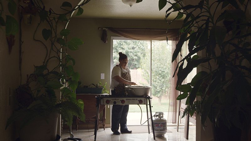 Woman preparing meal