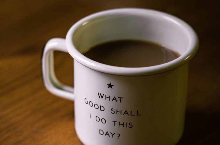 coffee cup with quote