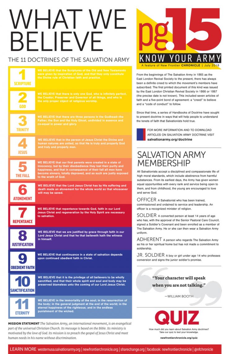 What does The Salvation Army believe? Caring Magazine