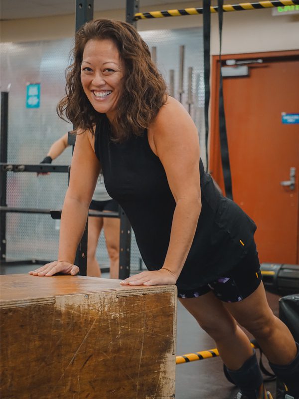 Julie Alejado David smiling during workout