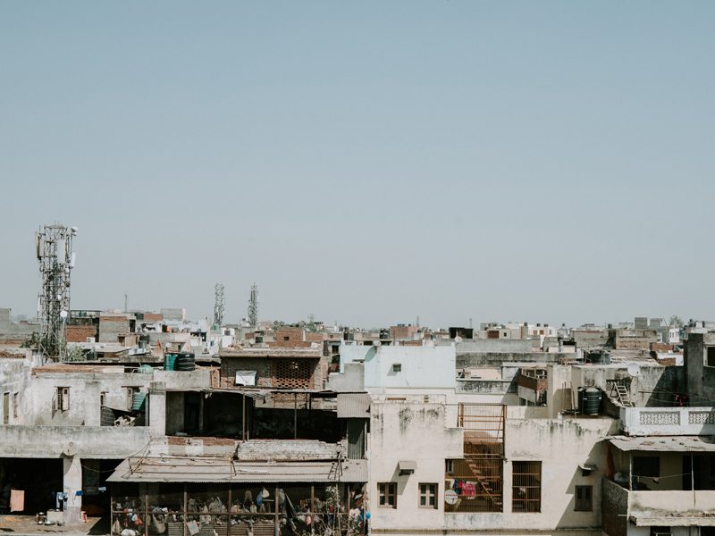 impoverished community with run down homes