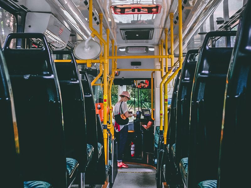 Inside view of bus