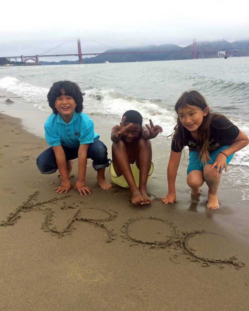 Three San Francisco Kroc Center Campers on Beach