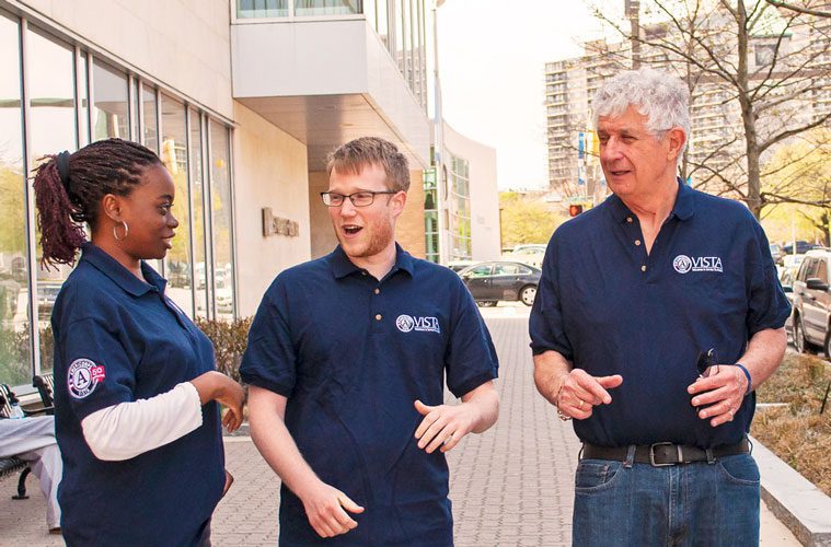 Thomas Ferrro with other VISTA Volunteers