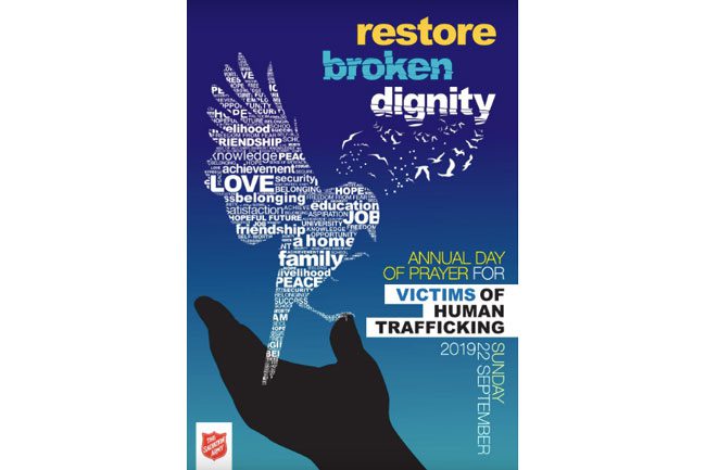 Poster for Day of Prayer for Victims of Human Trafficking on Sunday, Sept. 22