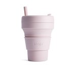 Pink "Stojo" Collapsible and Reusable Cup