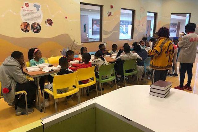 Chicago Students at table during strike