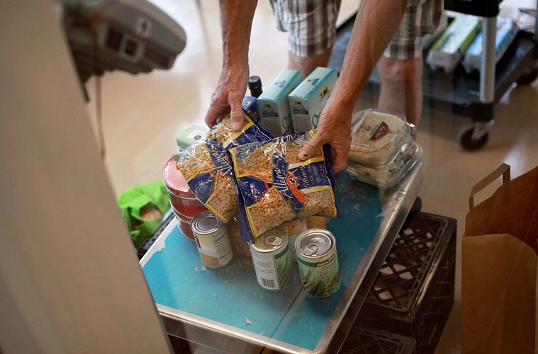 Food at Salvation Army Food Pantry