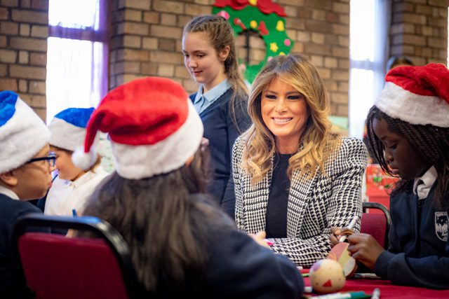 Melania Trump at Table with Children