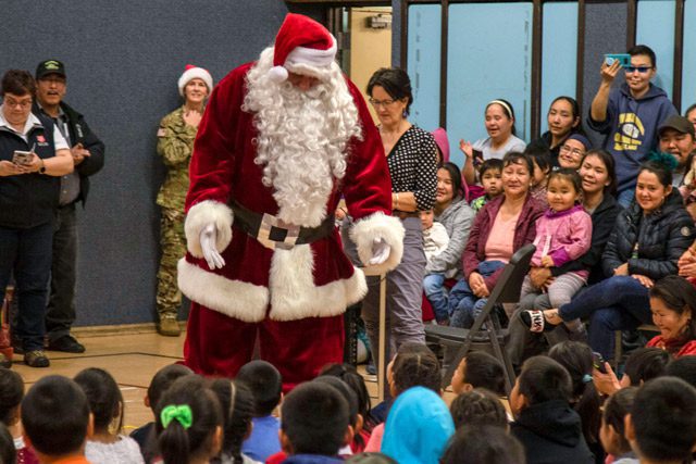 Santa Claus visiting Children