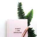 Notebook with "Today I am Thankful" written on it