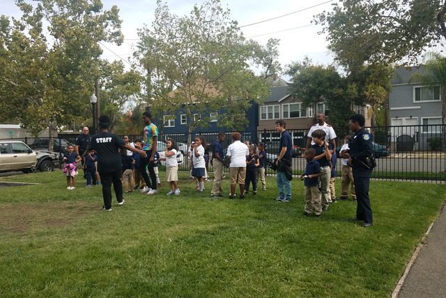 Sacramento PD and Chaperones with Children