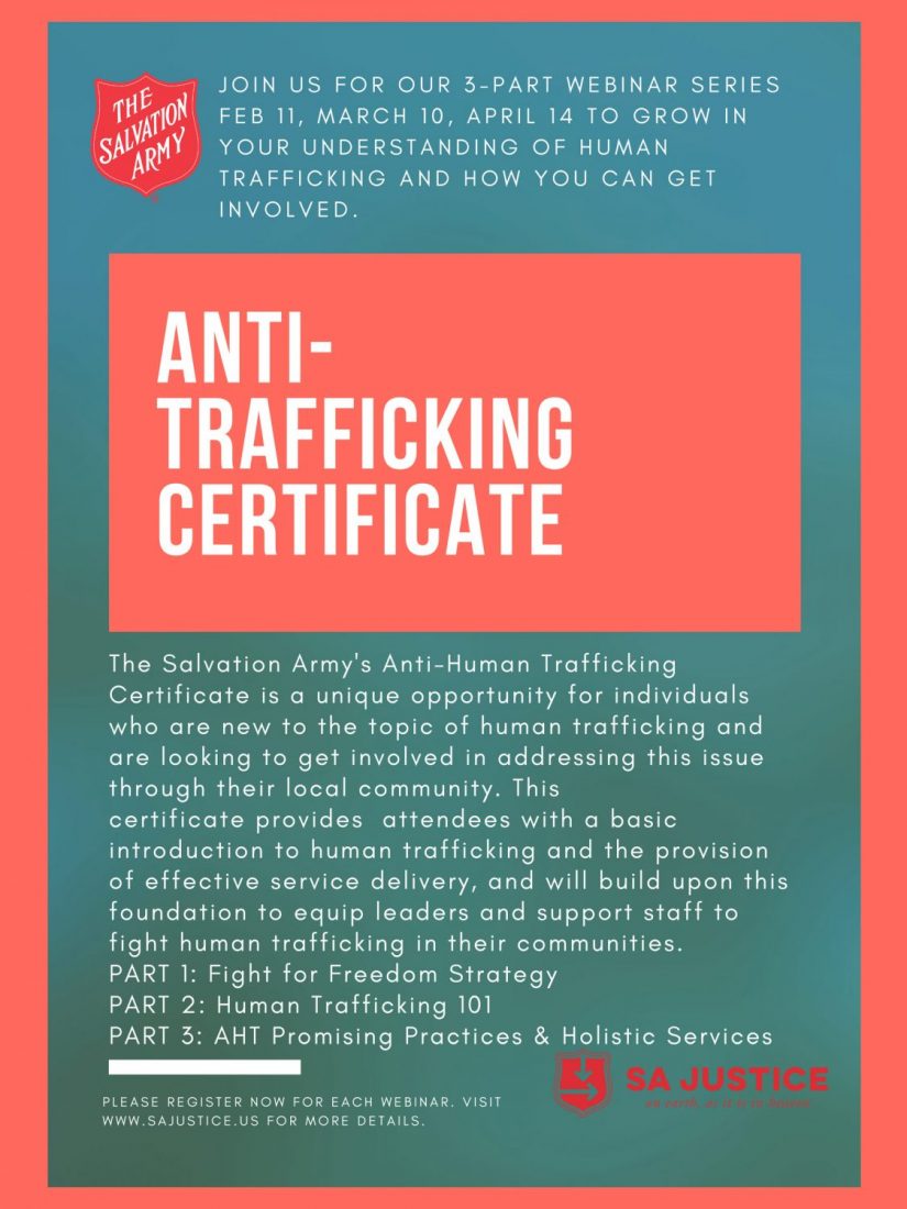 Anti Trafficking Webinar Certificate