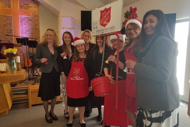 Women with red kettle