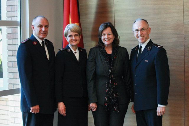 Colonel Kyle, Commissioners Jolene K. and Kenneth G. Hodder with Terri A. Haack