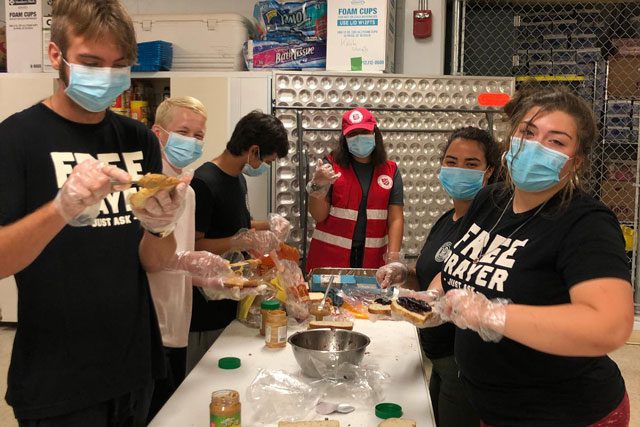 Group preparing food