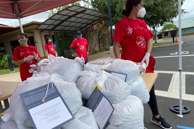 people with masks on near supplies