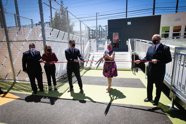 Ribbon cutting at Van Nuys Shelter