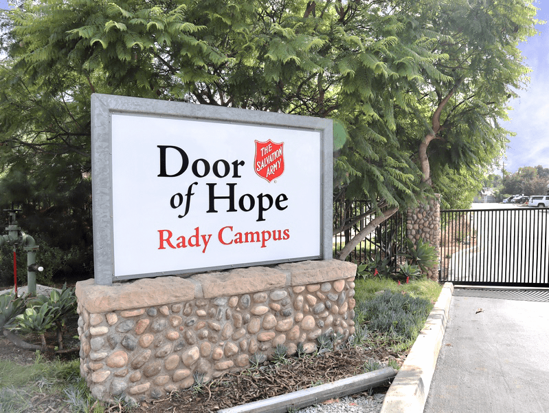 Door of Hope Rady Campus Sign