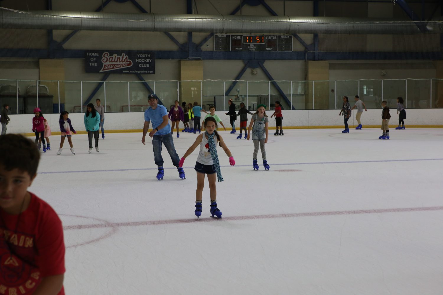 people ice skate during open skating
