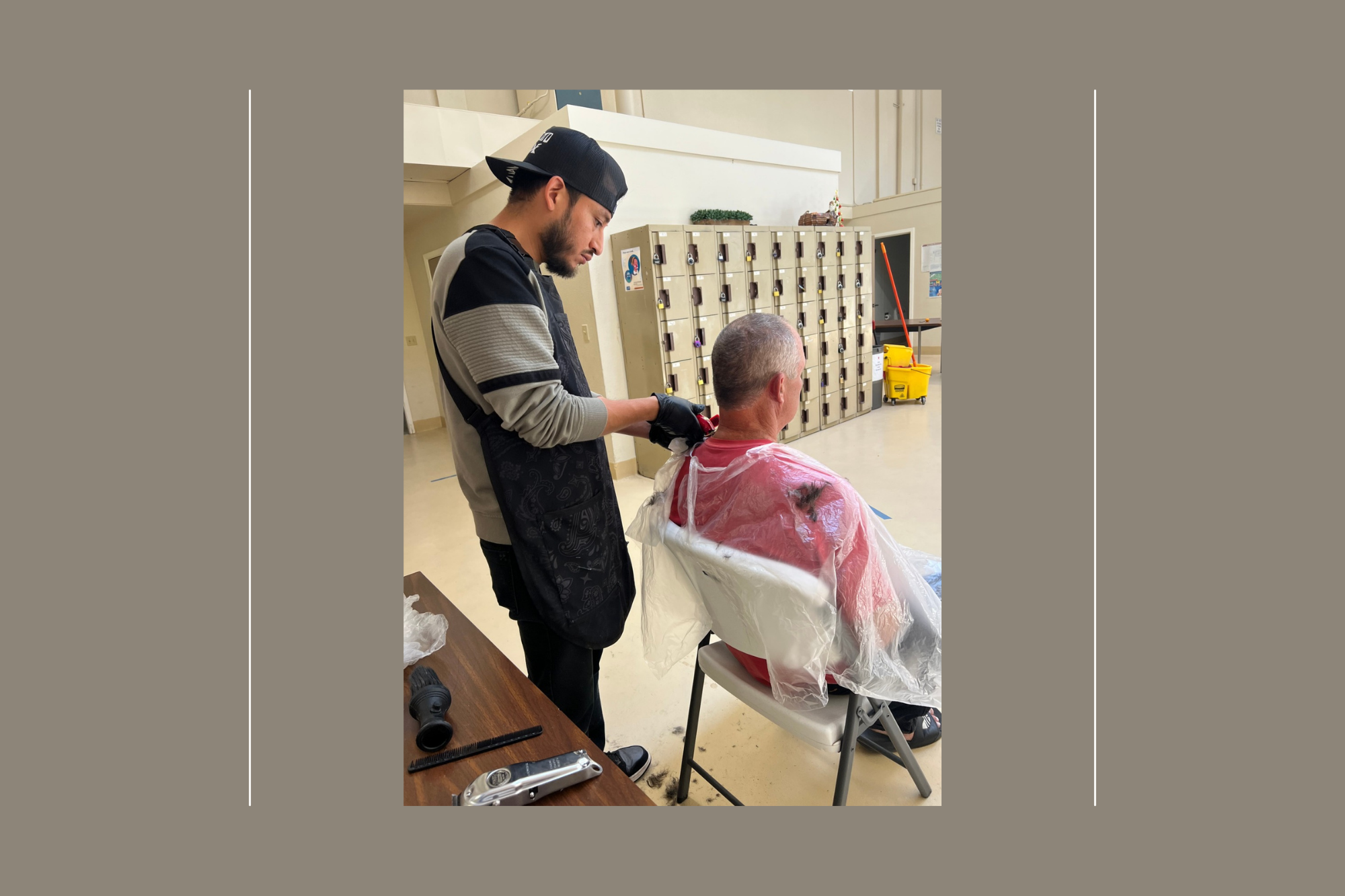 Barber brings smiles with haircuts at The Salvation Army's Good Samaritan Center