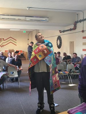 Quilts bring 'hug' of encouragement to men at Joseph McFee center