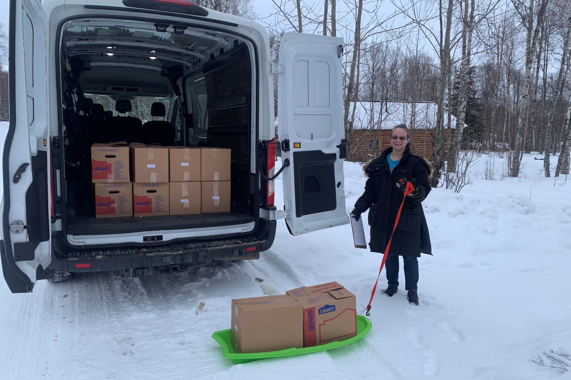 Food box delivery drivers brave the elements in Central Alaska | Caring ...