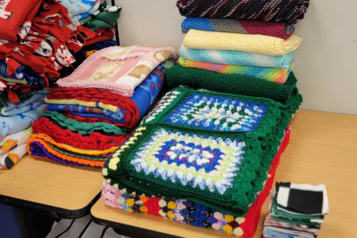 Blankets made at The Salvation Army bring kids comfort on hard days