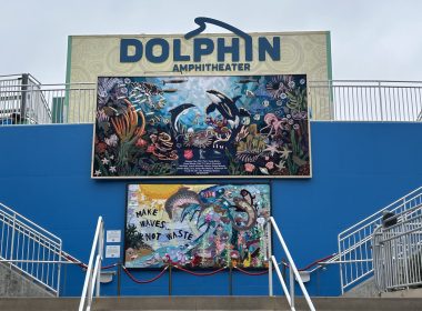 Students craft ocean murals with recycled clothes from The Salvation Army