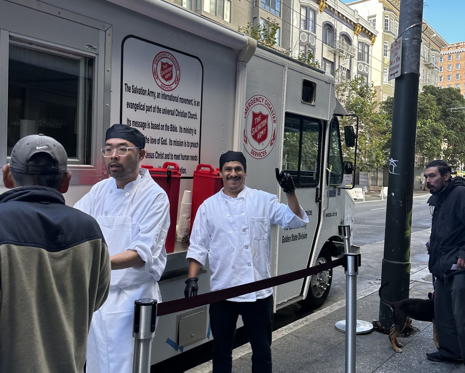 San Francisco Salvation Army culinary students take meals to the streets