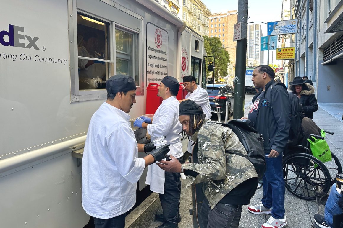 San Francisco Salvation Army culinary students take meals to the streets