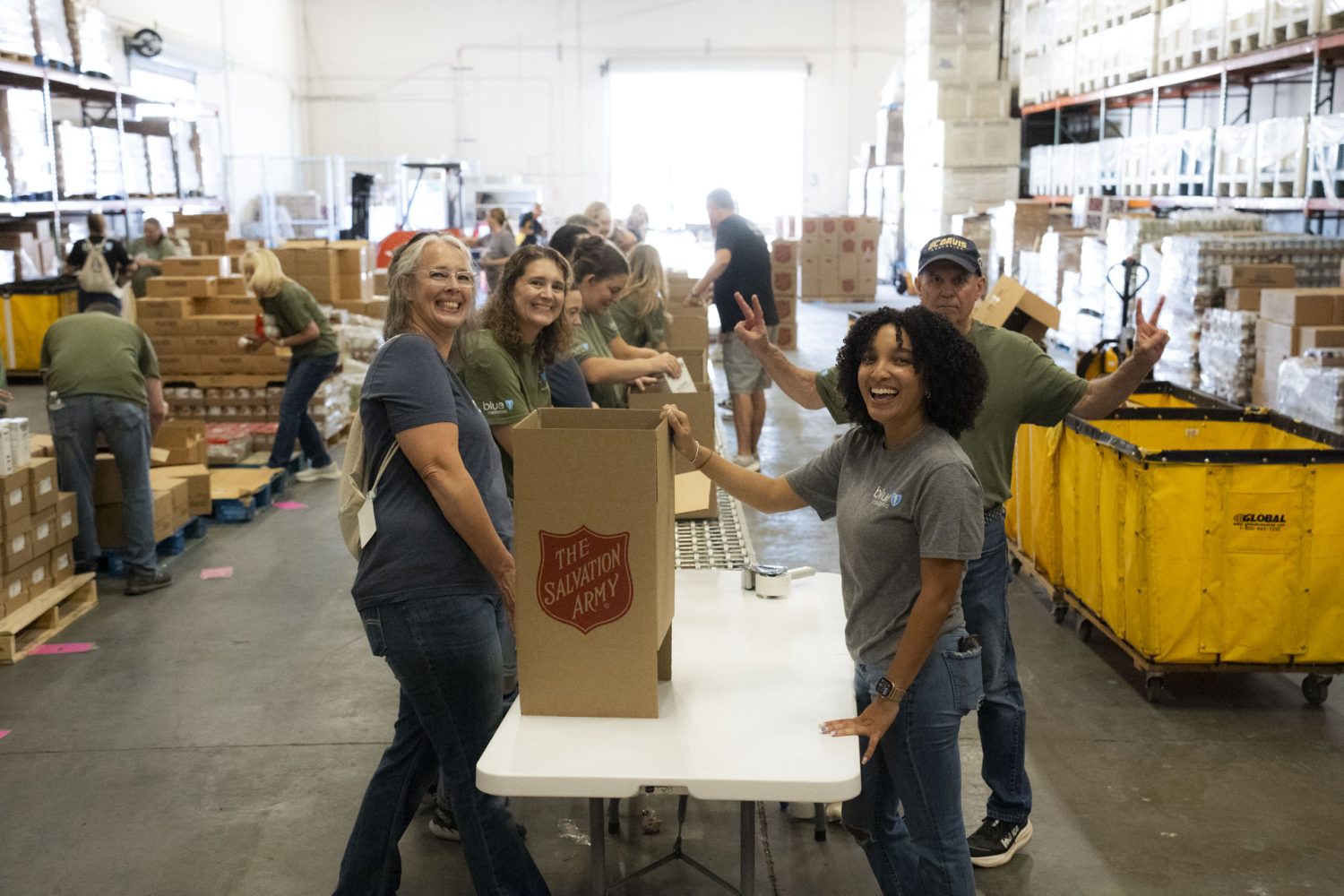 Blue Shield volunteers step up with The Salvation Army to serve those in need